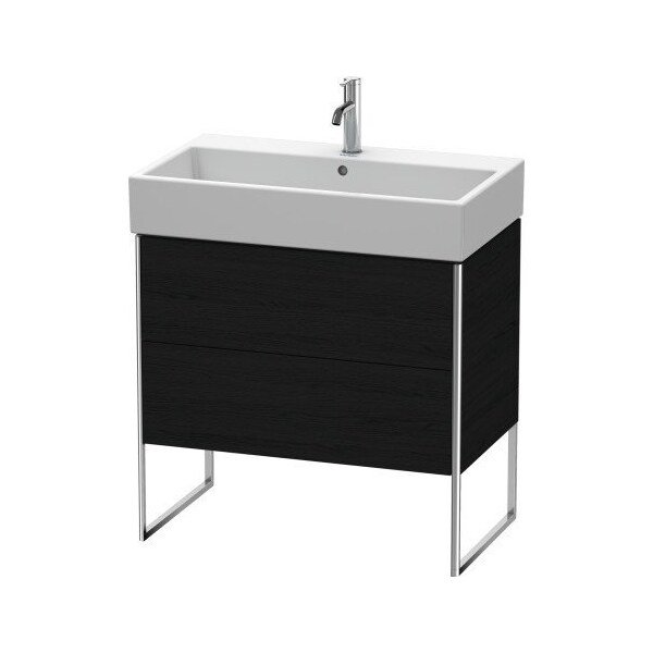 Xsquare Two Drawer Floorstanding Vanity Unit Oak Black, Duravit, Mfr#: XS447501616